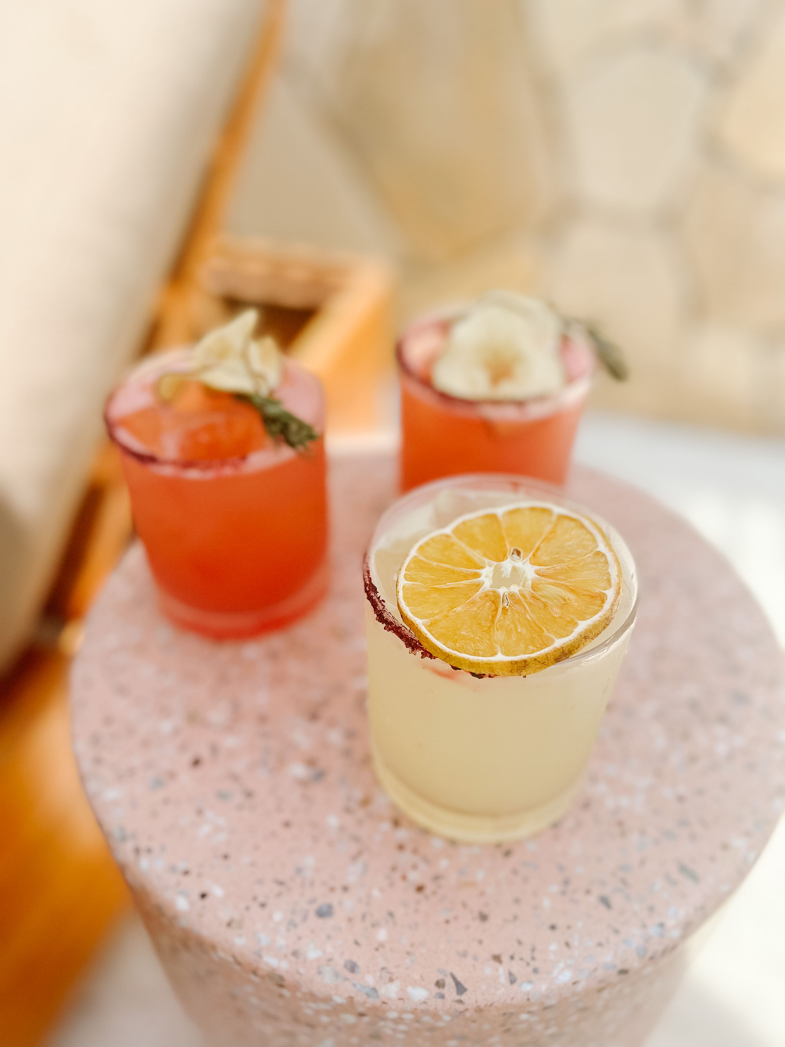 Fresh cocktails at Tekuamana restaurant